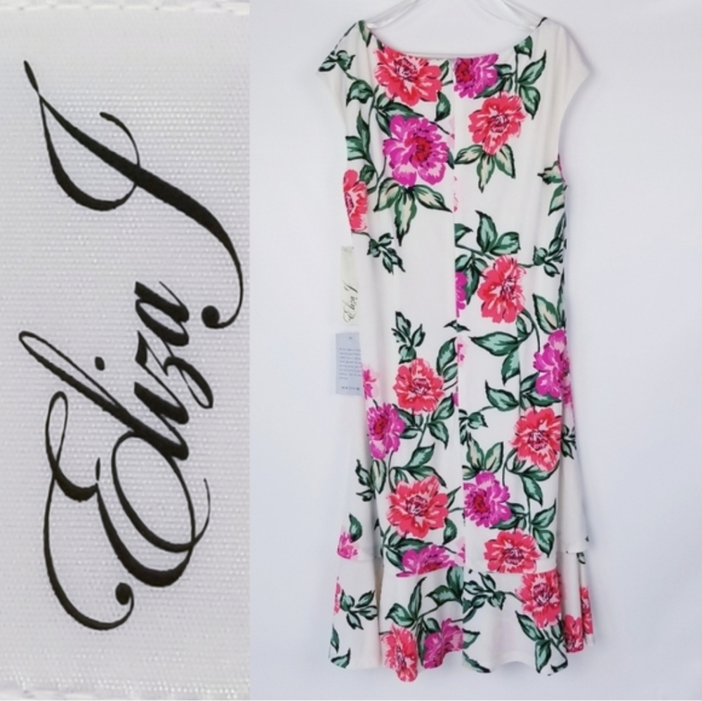 Eliza J Anthropology Floral Midi Dress Sz 4